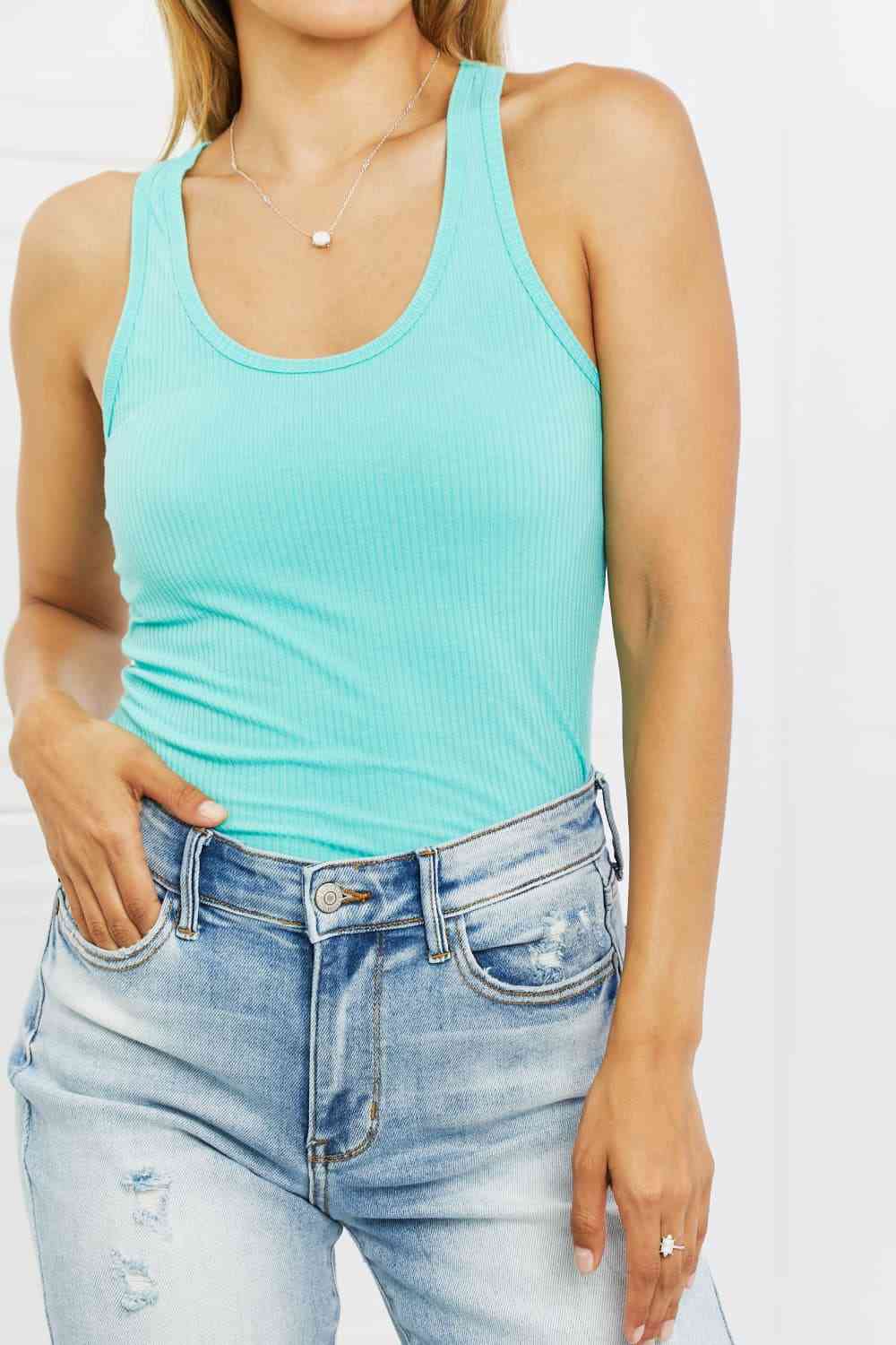 Zenana Summer Comfort Full Size Ribbed Racerback Tank