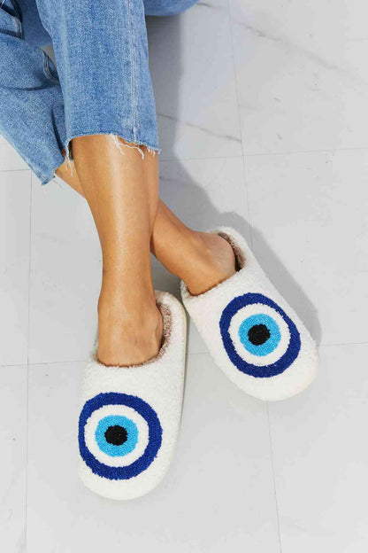 MMShoes Pantoufle en peluche pour les yeux