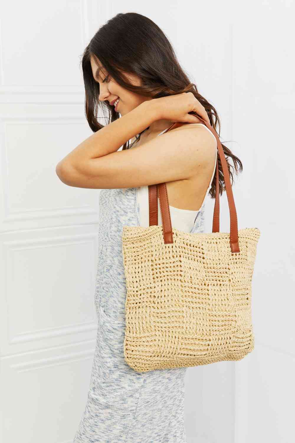 Sac fourre-tout en paille Fame Picnic Date