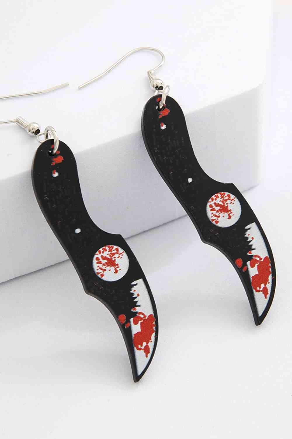 Boucles d'oreilles pendantes d'horreur sanglante