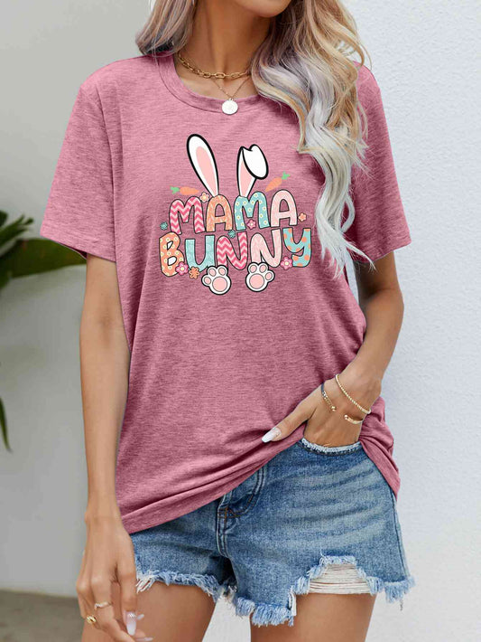 MAMA BUNNY T-shirt à manches courtes graphique de Pâques
