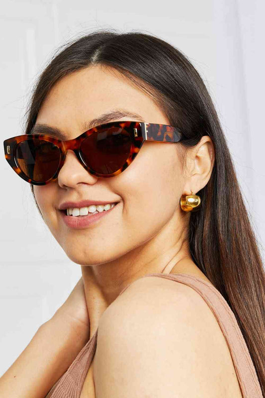 Gafas de sol con montura de acetato en carey