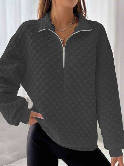 Sudadera con cuello y media cremallera