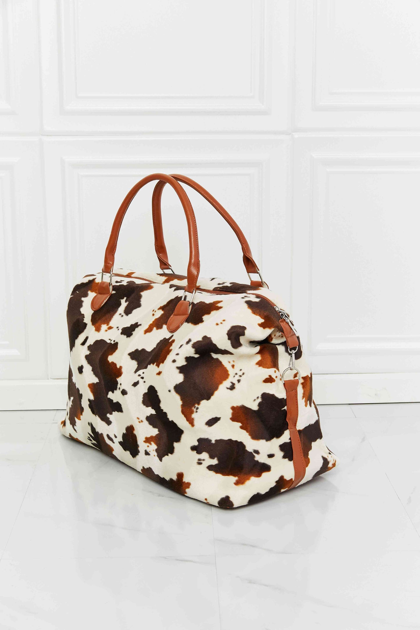 Bolso de fin de semana de felpa con estampado animal