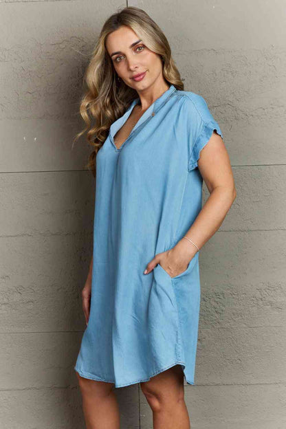 Robe en jean GeeGee Cozy Cuddles pleine taille