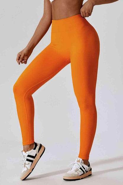 Leggings deportivos largos de corte slim con cintura ancha