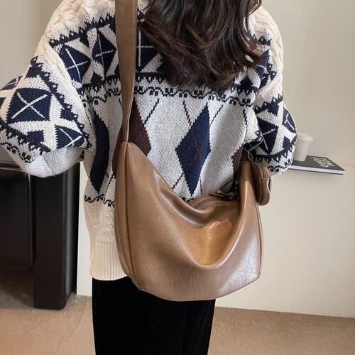 Sac à bandoulière en cuir PU avec petit sac à main