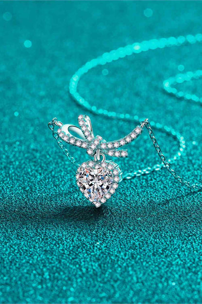 Collier pendentif coeur moissanite 1 carat