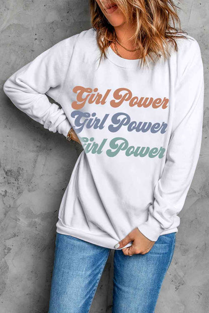 GIRL POWER - Sweat-shirt graphique à épaules tombantes