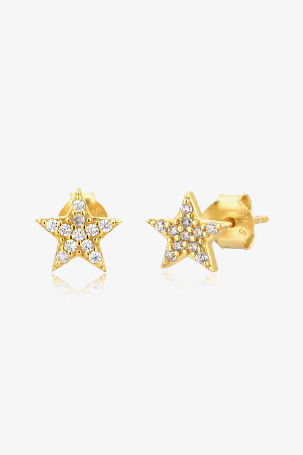 Pendientes con forma de estrella y decoración de circonitas