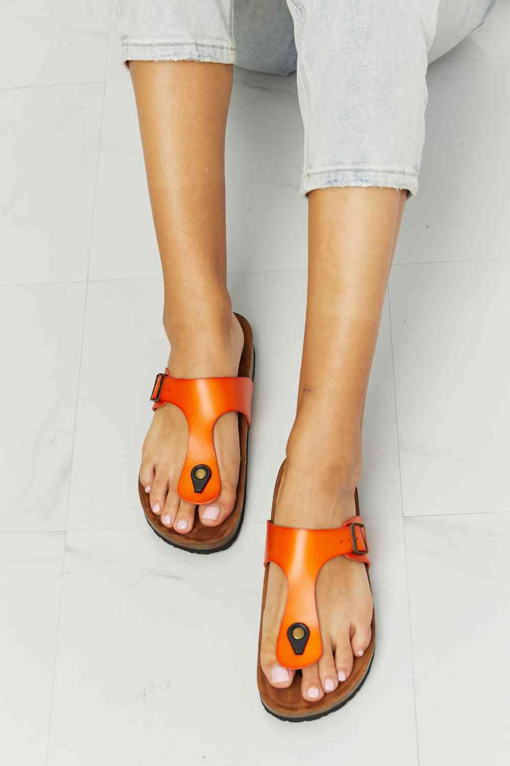 MMShoes Chanclas con tira en T Drift Away en naranja