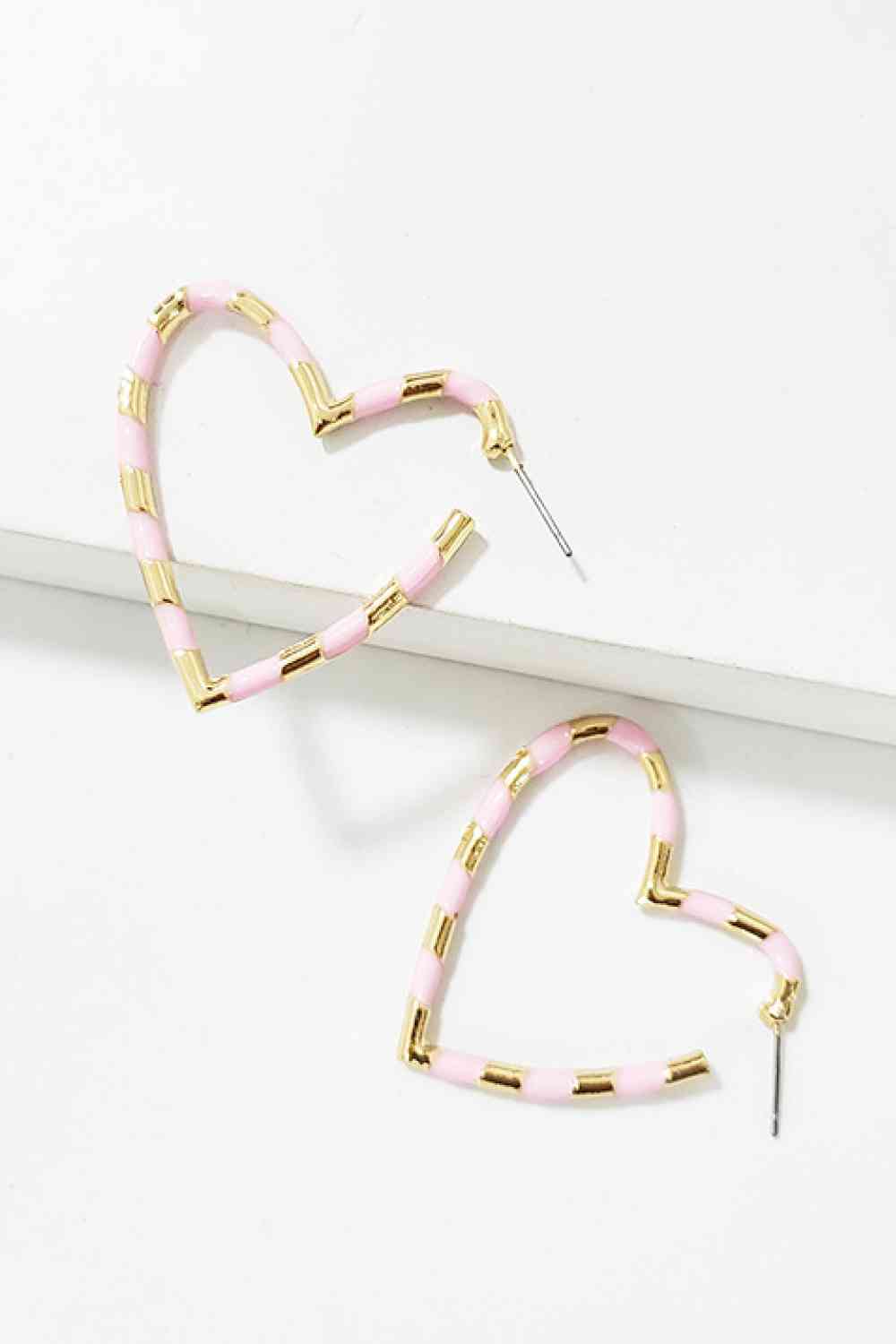 Boucles d'oreilles pendantes en forme de coeur