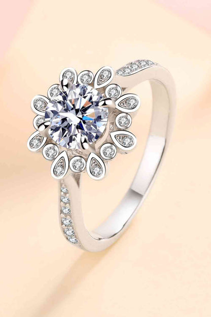 Je ne peux pas arrêter votre brillance, bague moissanite en argent sterling 925