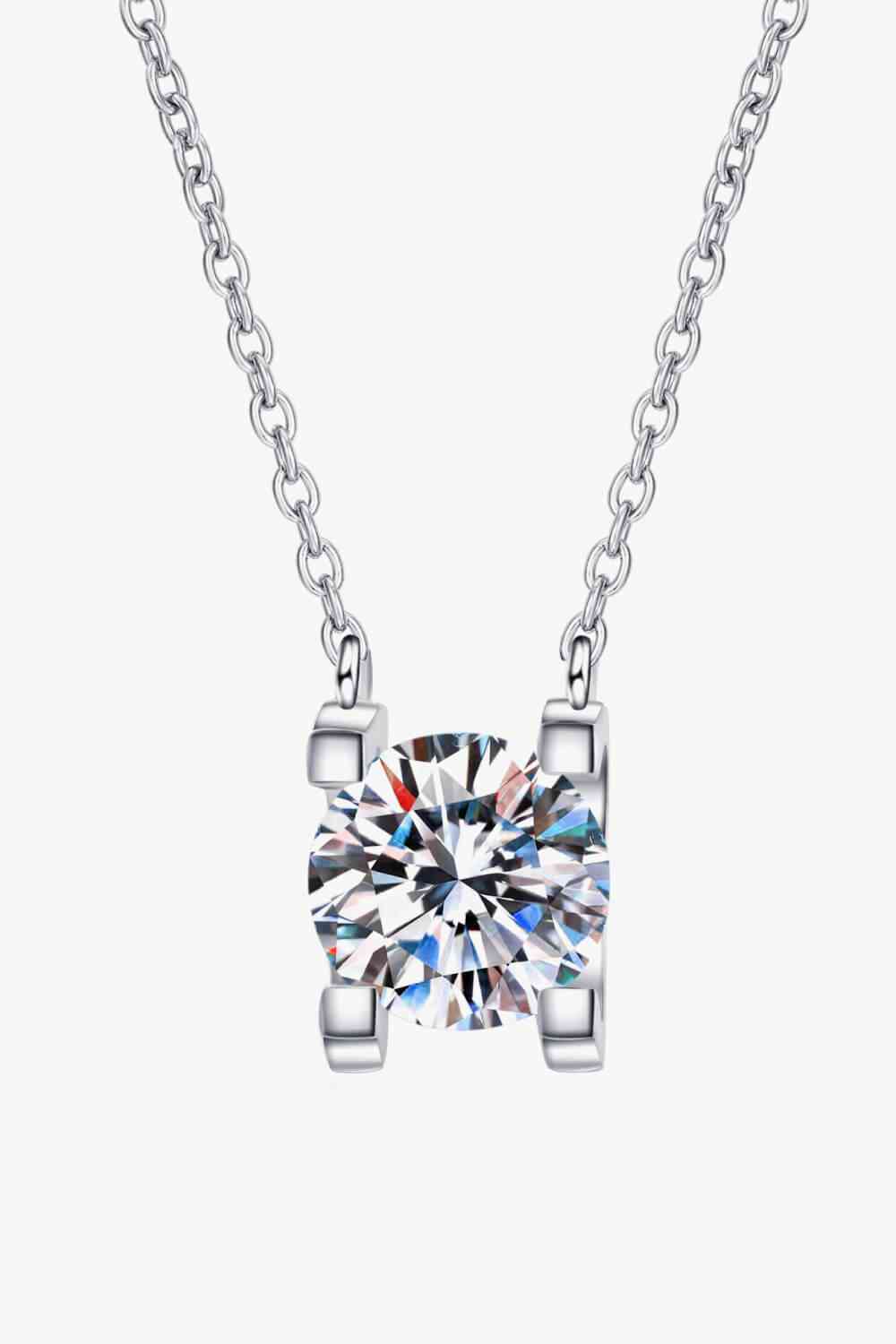 Collier chaîne moissanite 1 carat