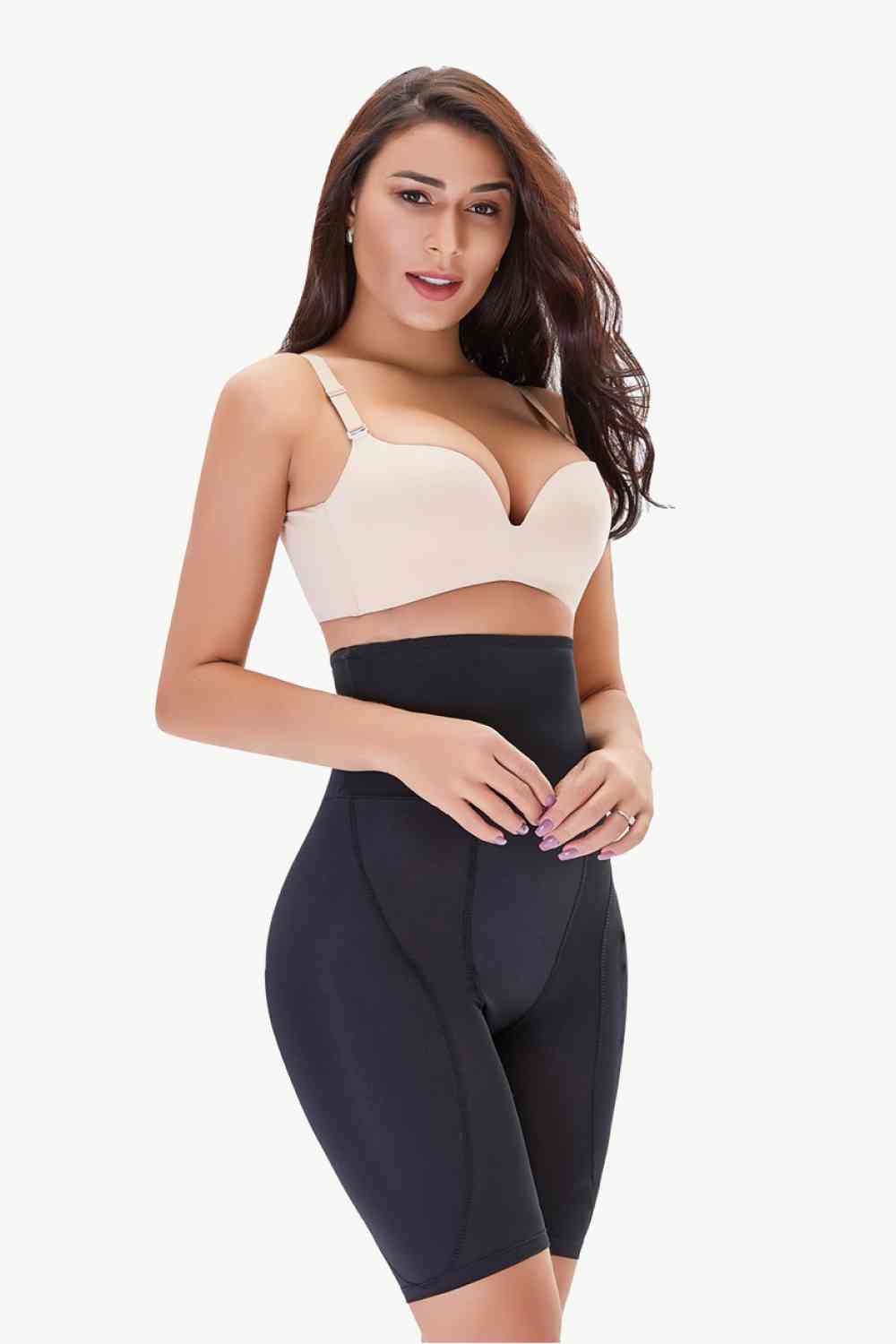 Full Size High Waisted Pull-On Shaping Shorts
