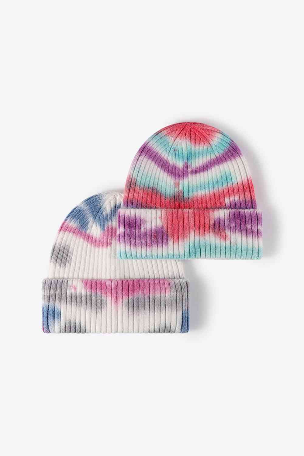 Gorro de punto acanalado Tie-Dye