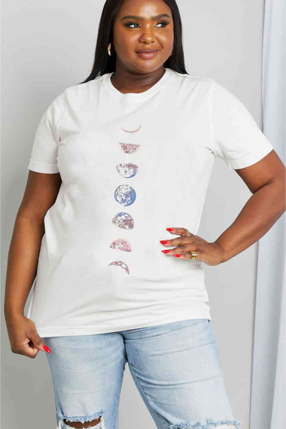 T-shirt en coton graphique Simply Love pleine taille