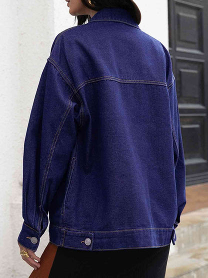 Veste en jean boutonnée