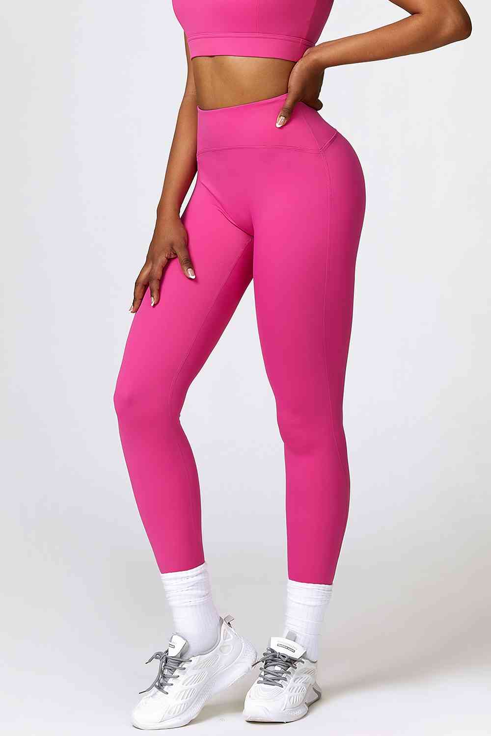 Leggings activos transpirables con cintura ancha