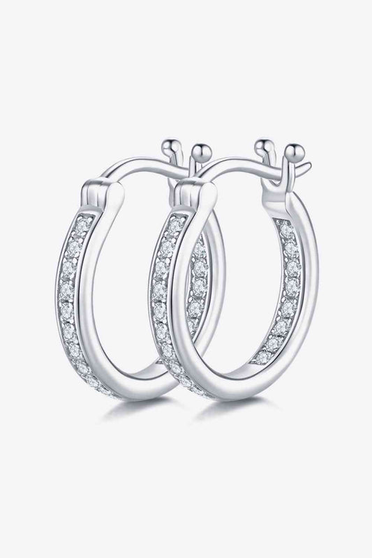 Boucles d'oreilles adorées en argent sterling 925 Moissanite