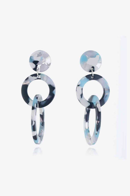 Boucles d'oreilles doubles créoles en acrylique