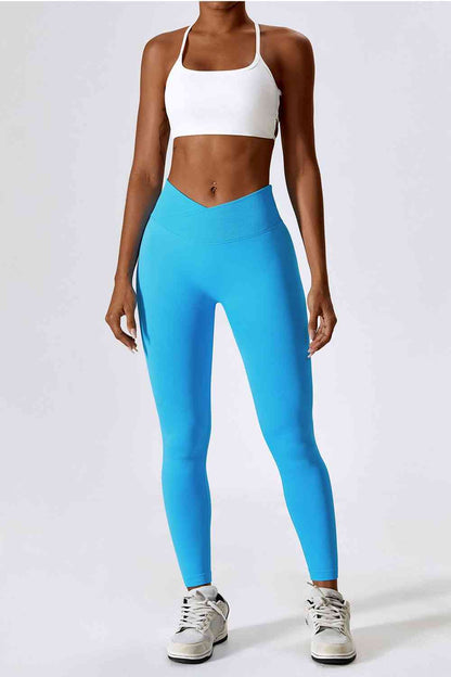 Slim Fit Wide Waistband Sports Leggings