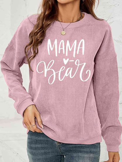 Sudadera con cuello redondo y gráfico MAMA