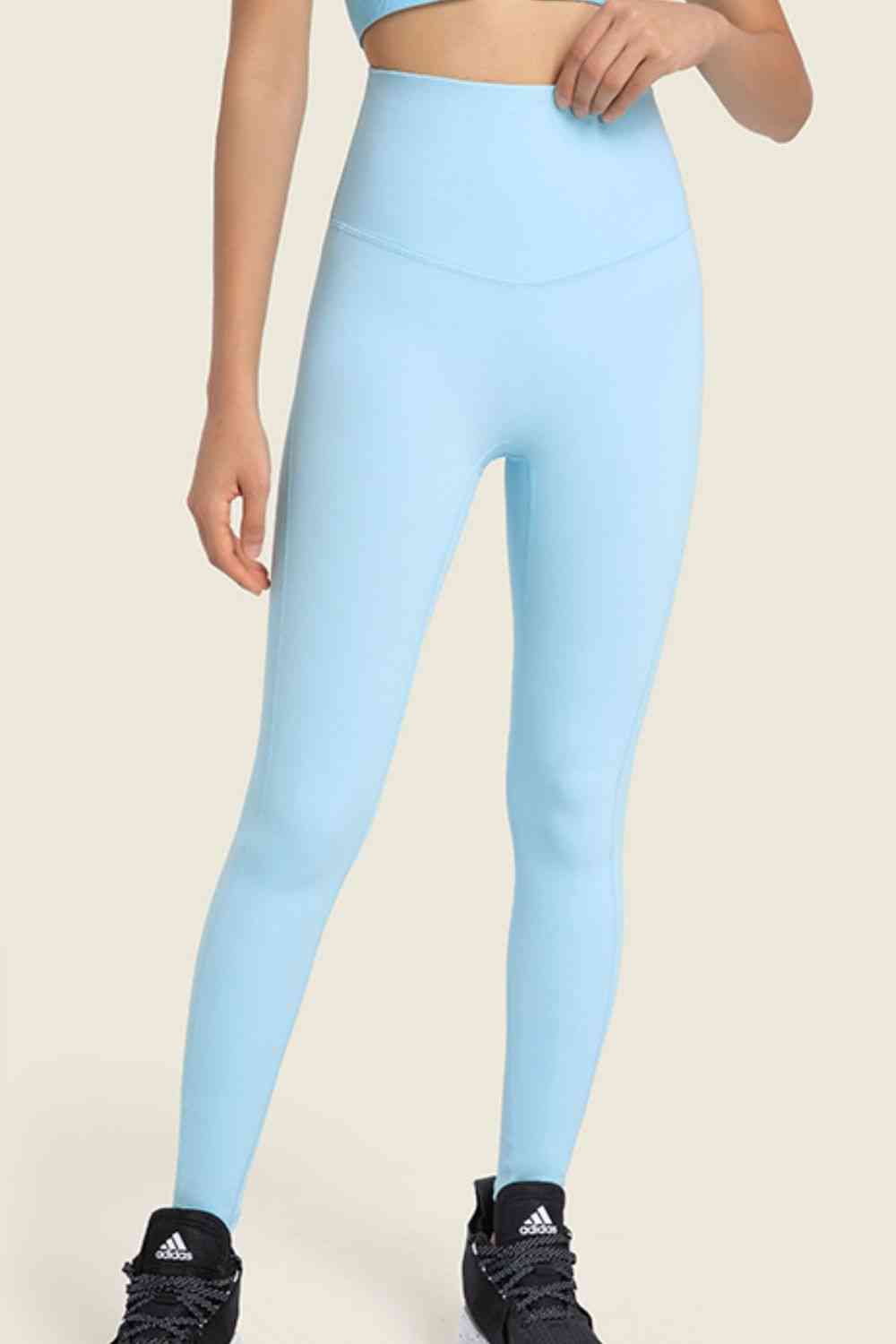 Legging de yoga taille haute sans couture à large ceinture