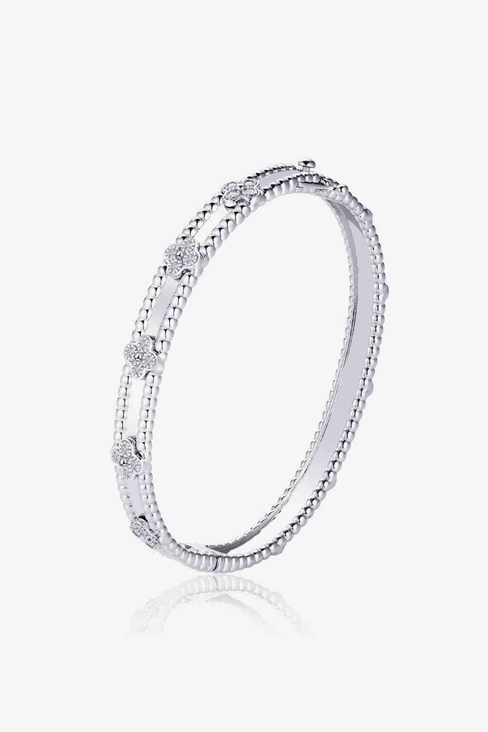 Bracelet en argent sterling 925 avec moissanite