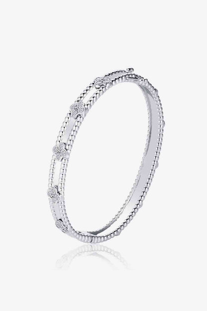 Pulsera de plata de ley 925 con moissanita