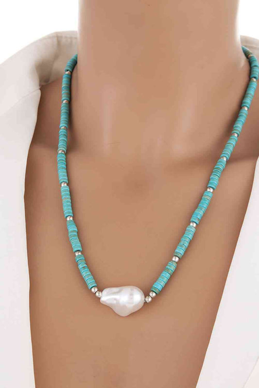 Collier turquoise et perles