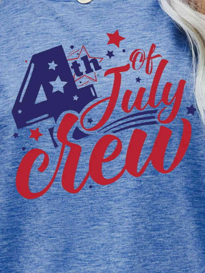 4th OF JULY Graphic Round Neck Tee