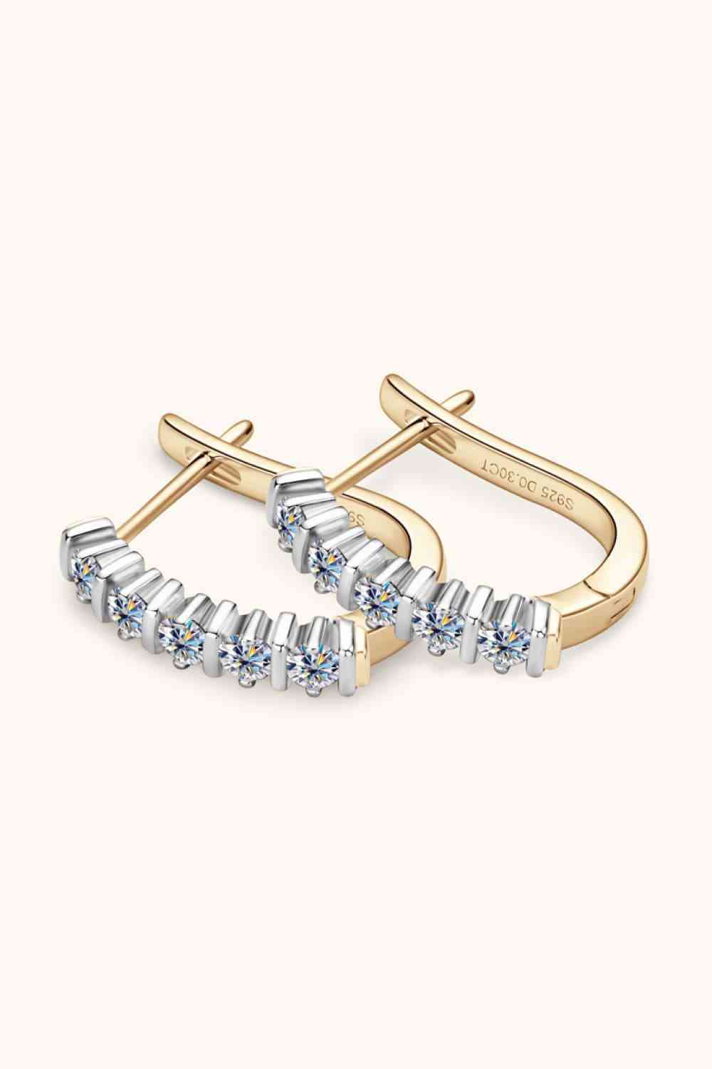 Boucles d'oreilles en argent sterling 925 Moissanite