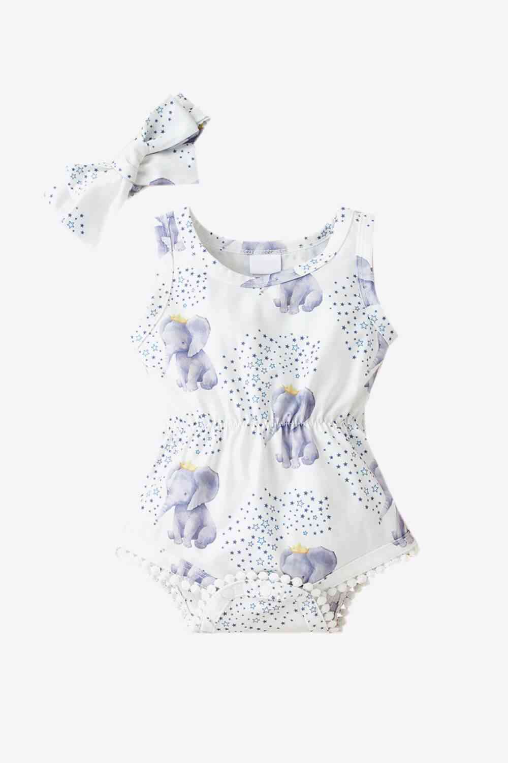 Body bebé niña estampado elefante