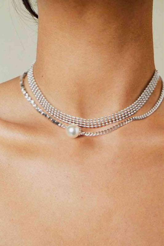 Collier de cuivre de perles superposées