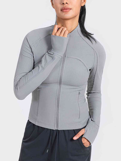 Veste de sport zippée à manches longues