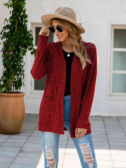 Open Front Long Sleeve Cardigan