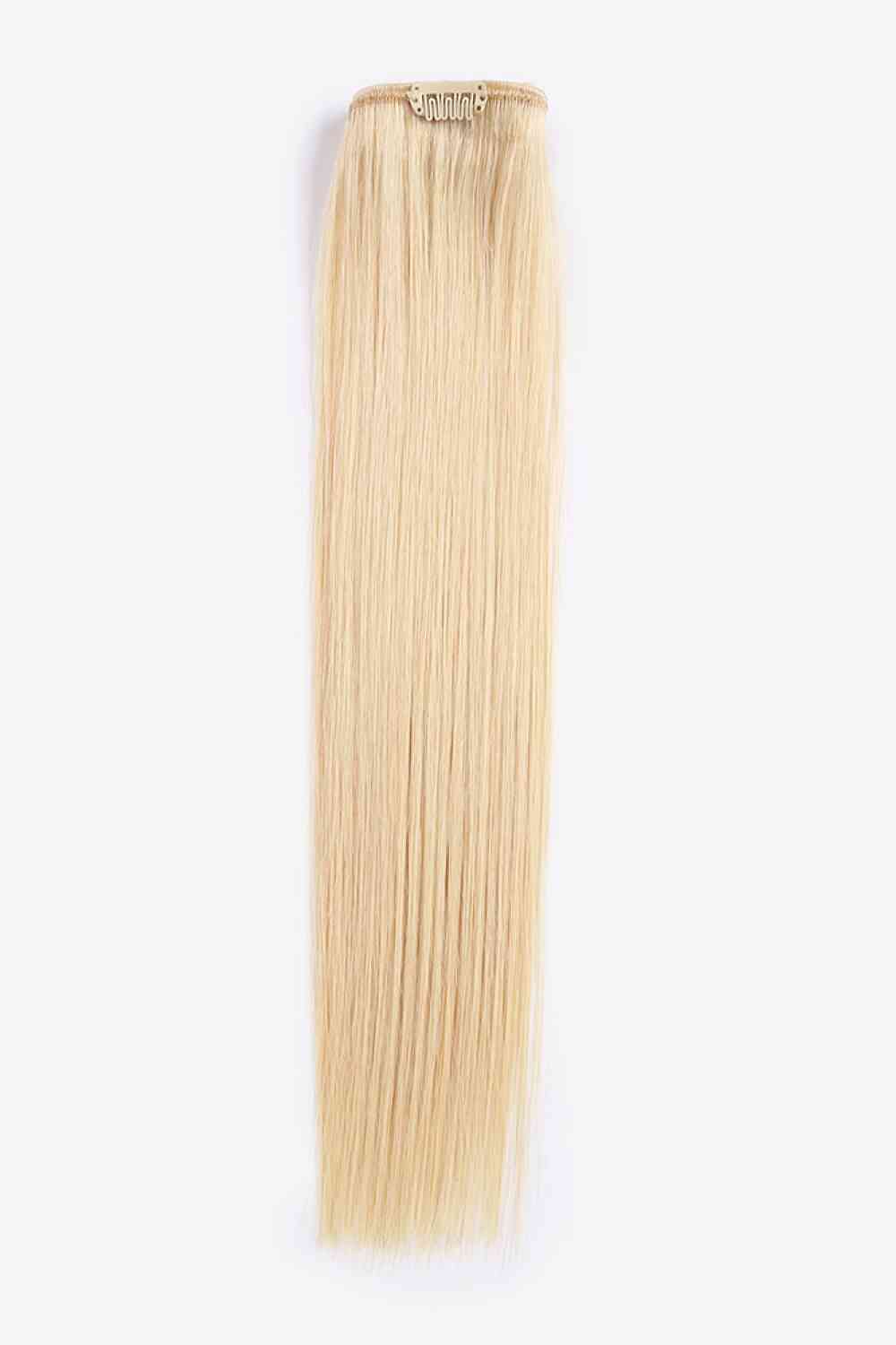 18" 120g Extensions de cheveux à clipser Cheveux humains indiens en blond