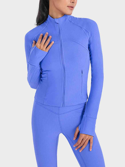 Veste de sport zippée à manches longues