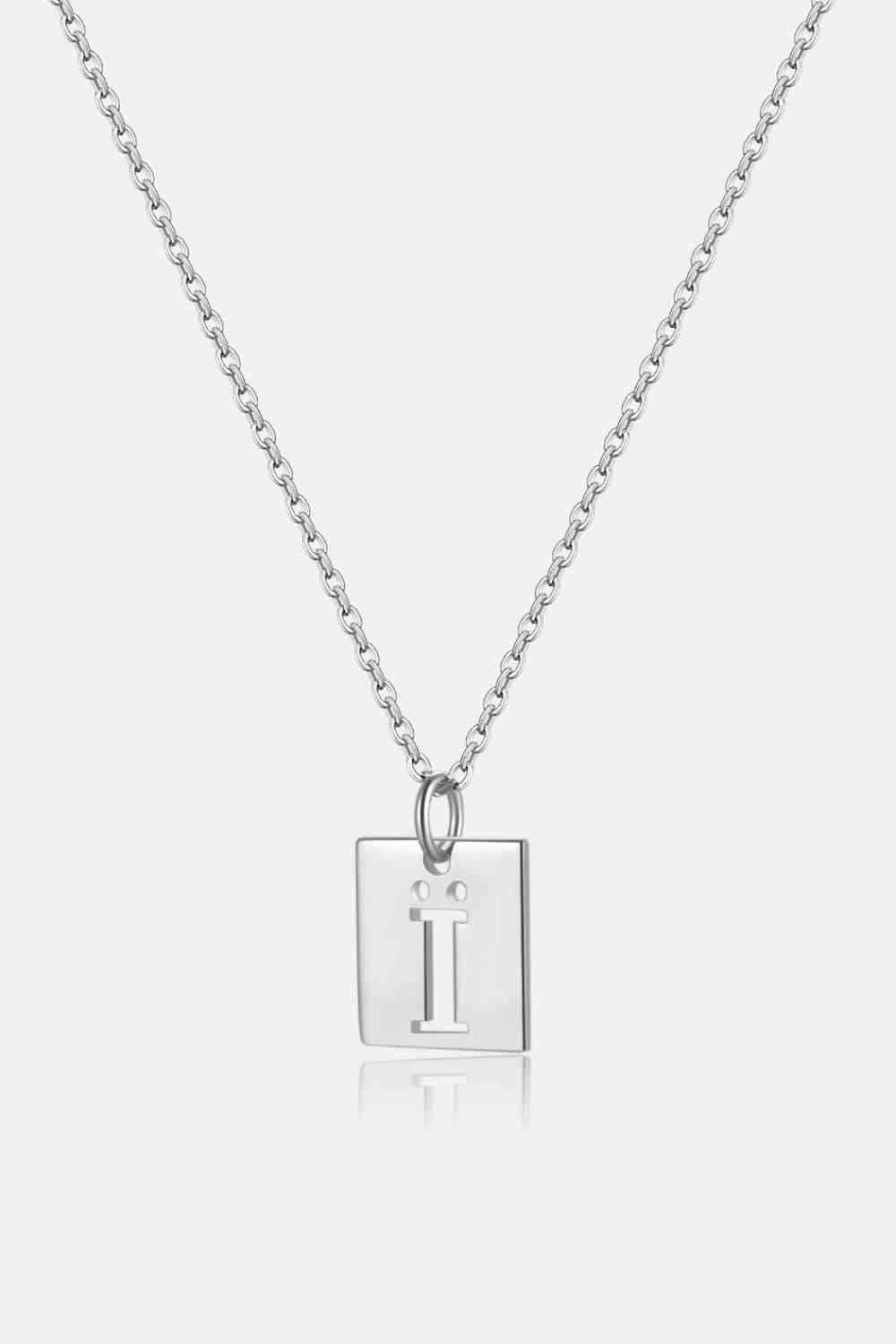 Cutout Rectangle Pendant Necklace