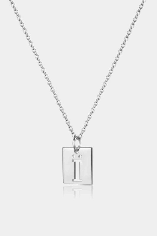 Cutout Rectangle Pendant Necklace