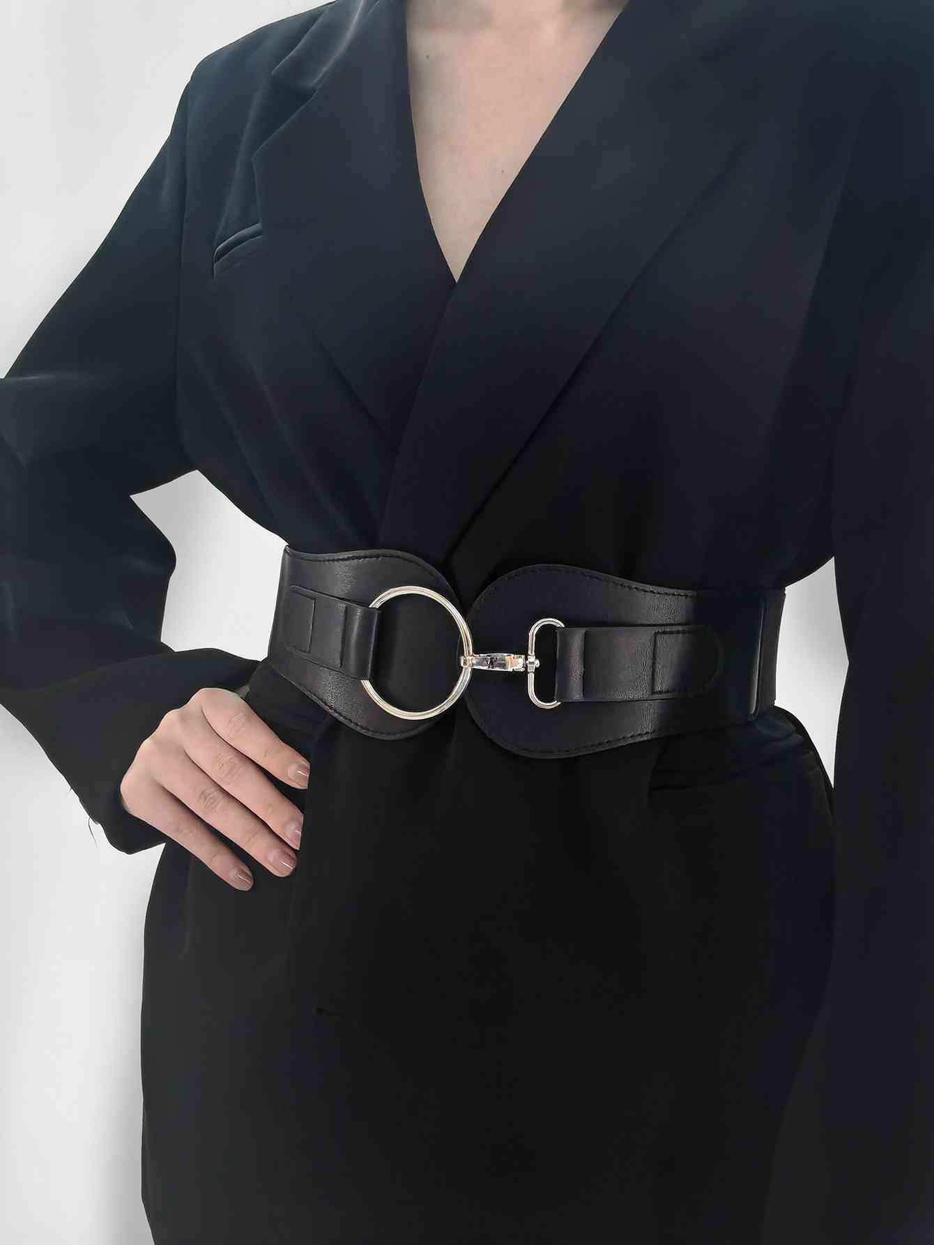 Ceinture large élastique en PU