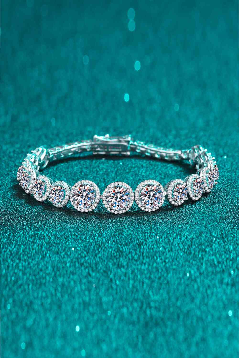 Bracelet en argent sterling 925 avec moissanite de 10,4 carats