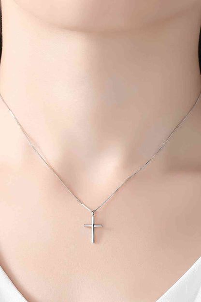 Collier avec pendentif croix en argent sterling 925