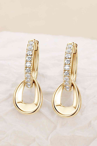 Boucles d'oreilles doubles créoles moissanite en argent sterling 925