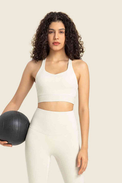 Feel Like Skin - Soutien-gorge de sport à dos nageur et col licou