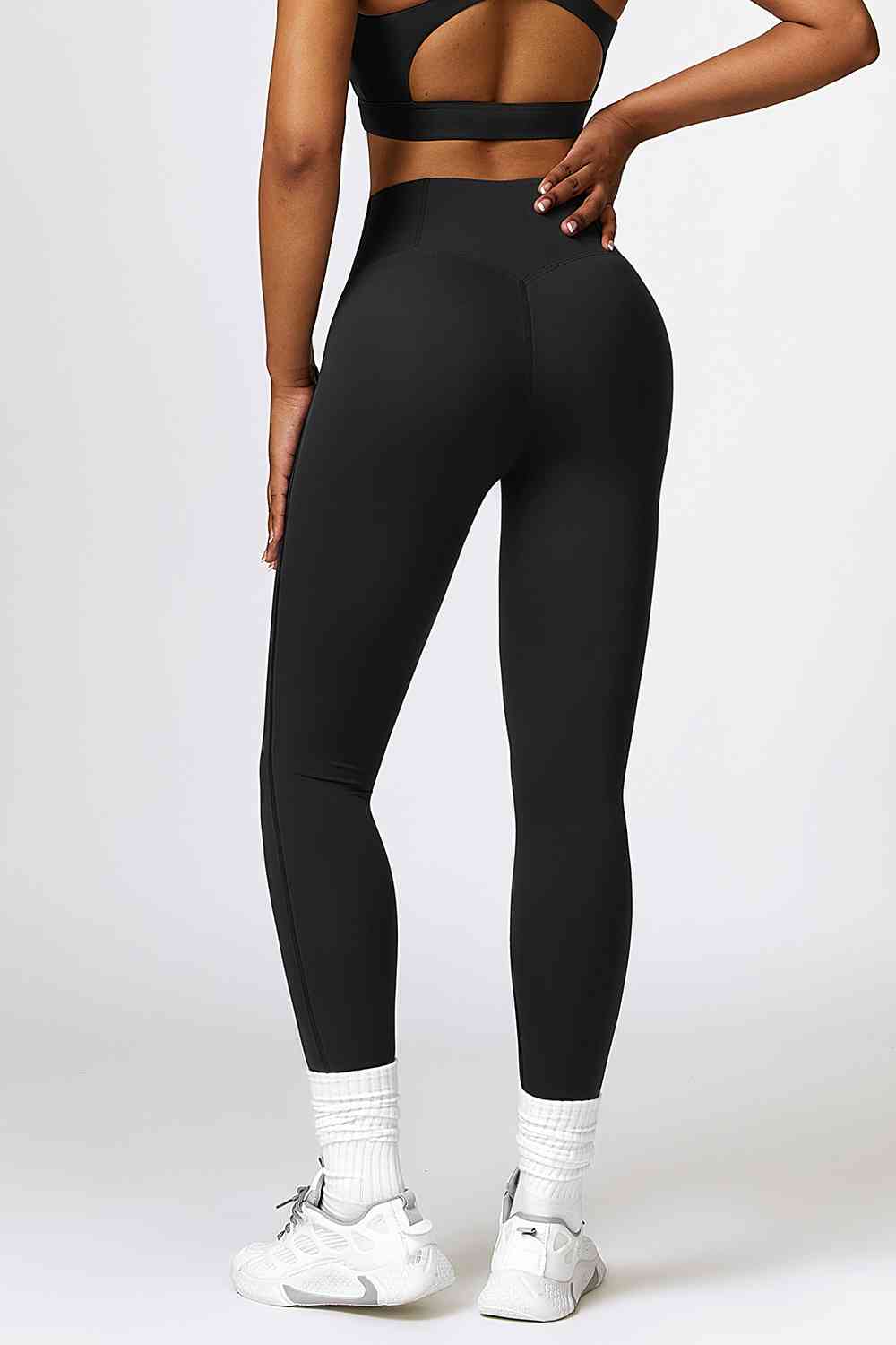 Leggings activos transpirables con cintura ancha