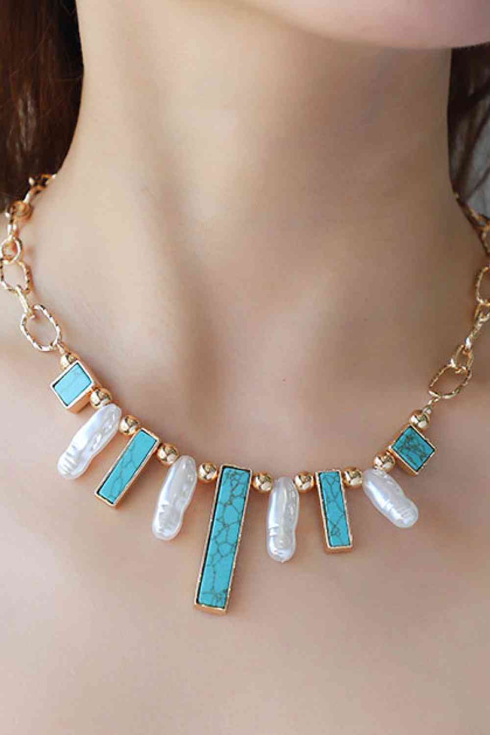 Collier en alliage turquoise