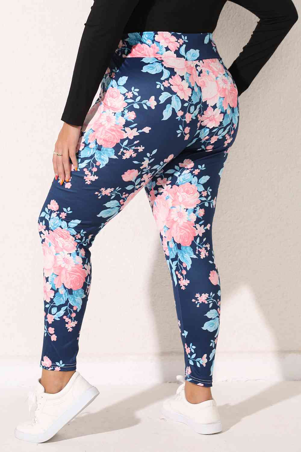 Legging con estampado floral de talla grande