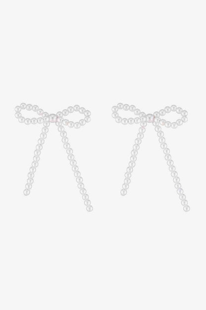 Boucles d'oreilles en perles en forme de nœud